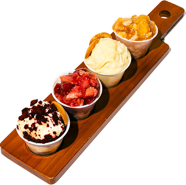 The Peach Cobbler Factory Dessert Flights