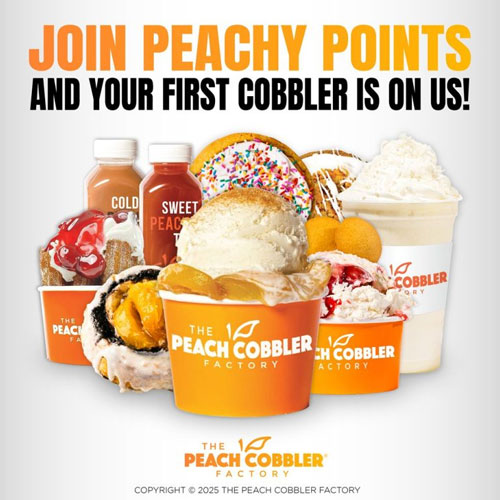 Peach Cobbler Factory Sweetens the Deal with New Peachy Points Loyalty Program