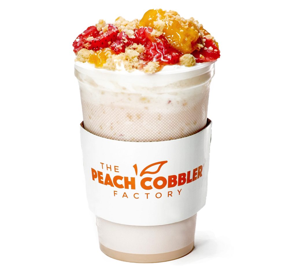 Strawberry Peach Cobbler Milkshake